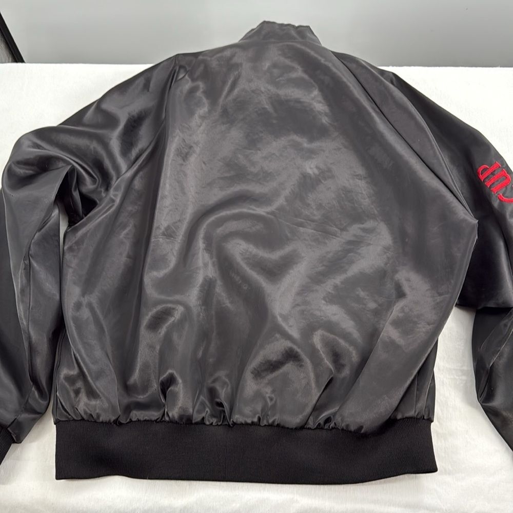 Vintage Racing Jacket Large 44 46 Black Nylon Red Baron Motor Sport Winston Cup - Picture 2 of 9